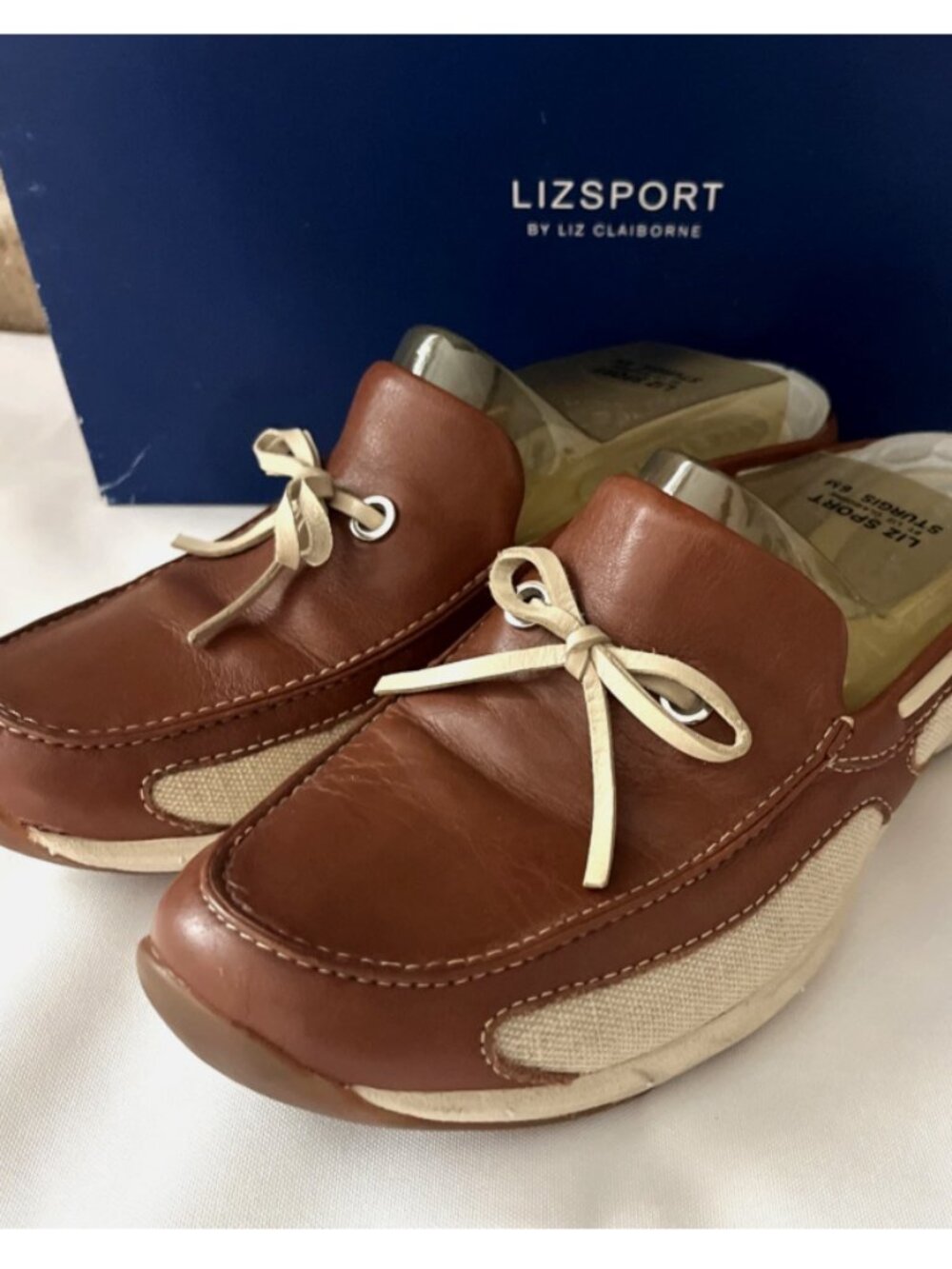LIZSPORT Liz Claiborne Vtg Y2K Sturgis Astec Glade Slip on Boat Shoes Mules 6M
